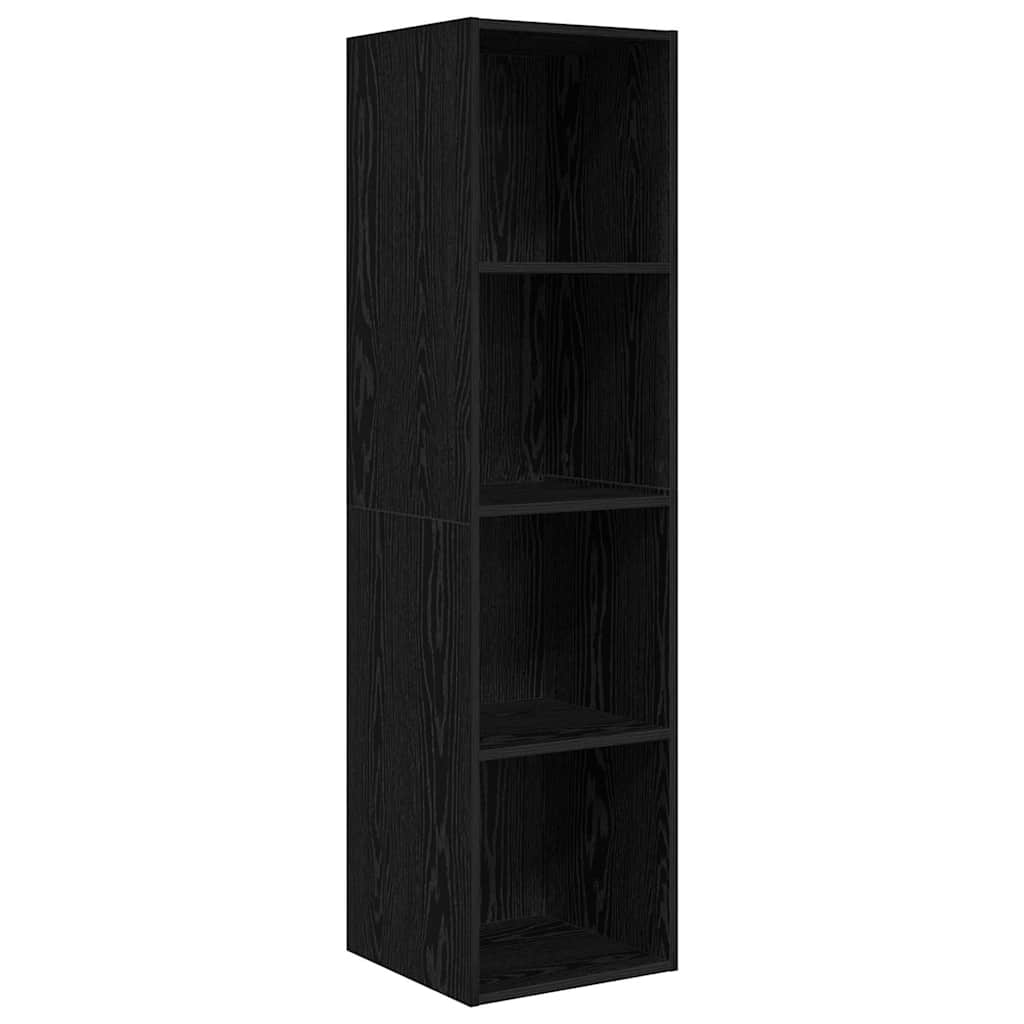 Set TV komoda Zidne 2 pcs Crni hrast Konstruirano drvo