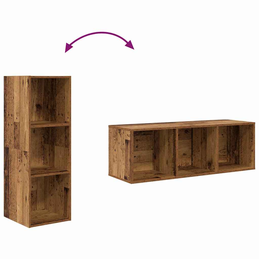Set TV komoda Staro drvo 37 x 37 x 107 cm Konstruirano drvo