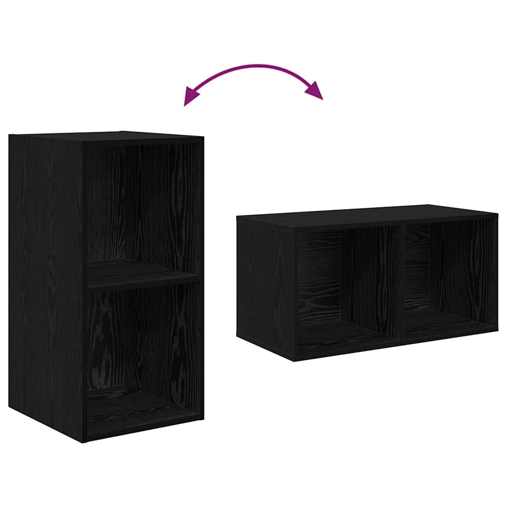 Set TV komoda Crni hrast 37 x 37 x 107 cm Konstruirano drvo
