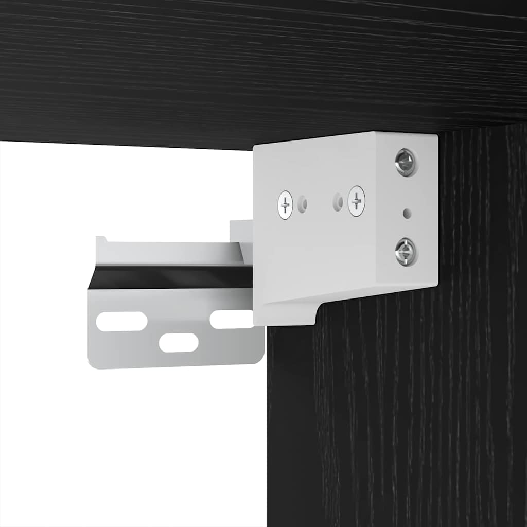 Set TV komoda Zidne 2 pcs Crni hrast Konstruirano drvo