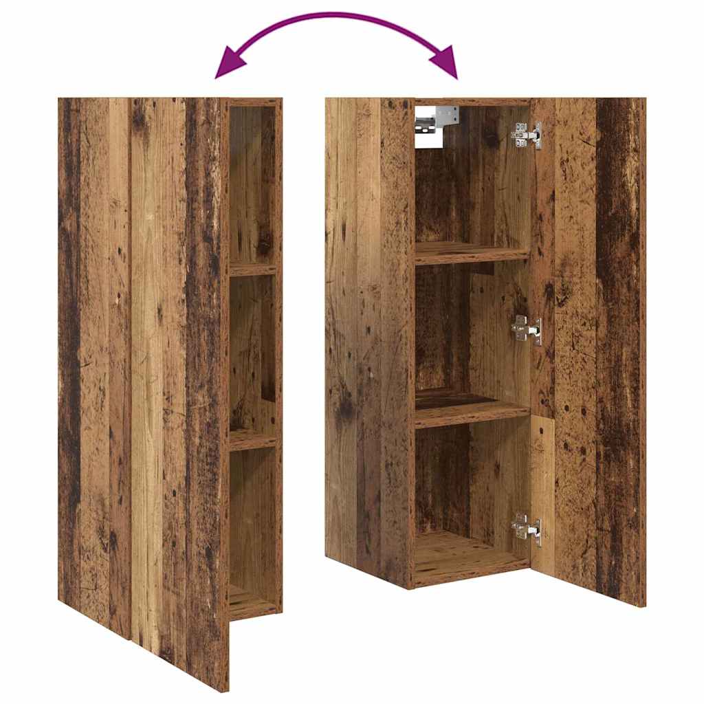 Set TV komoda Zidne 3 pcs Staro drvo Konstruirano drvo