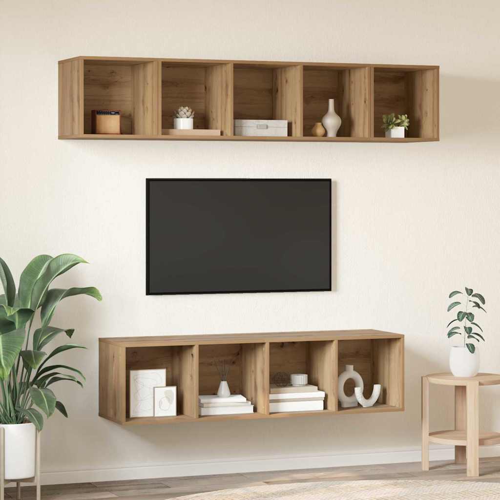 Set TV komoda 4 pcs Umjetnički hrast Konstruirano drvo