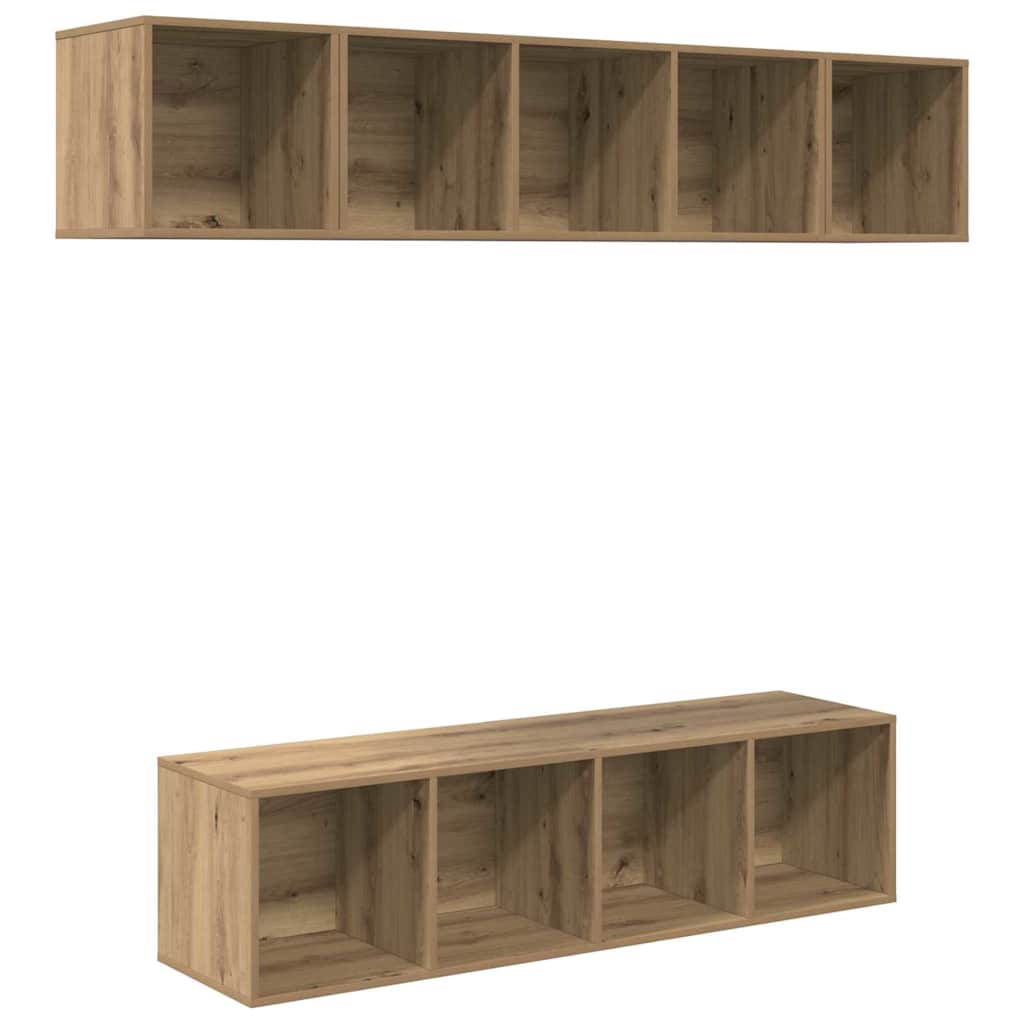 Set TV komoda 4 pcs Umjetnički hrast Konstruirano drvo