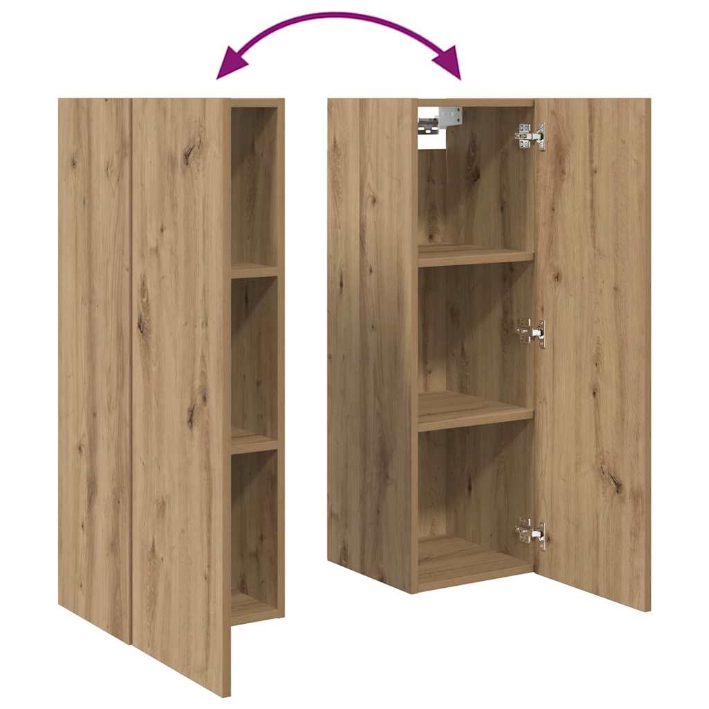 TV Kabinet za Zid 4 pcs Umjetnički hrast Konstruirano drvo
