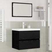 Set namještaja za kupaonicu 3 kom. Crni hrast 61 x 39 x 45 cm