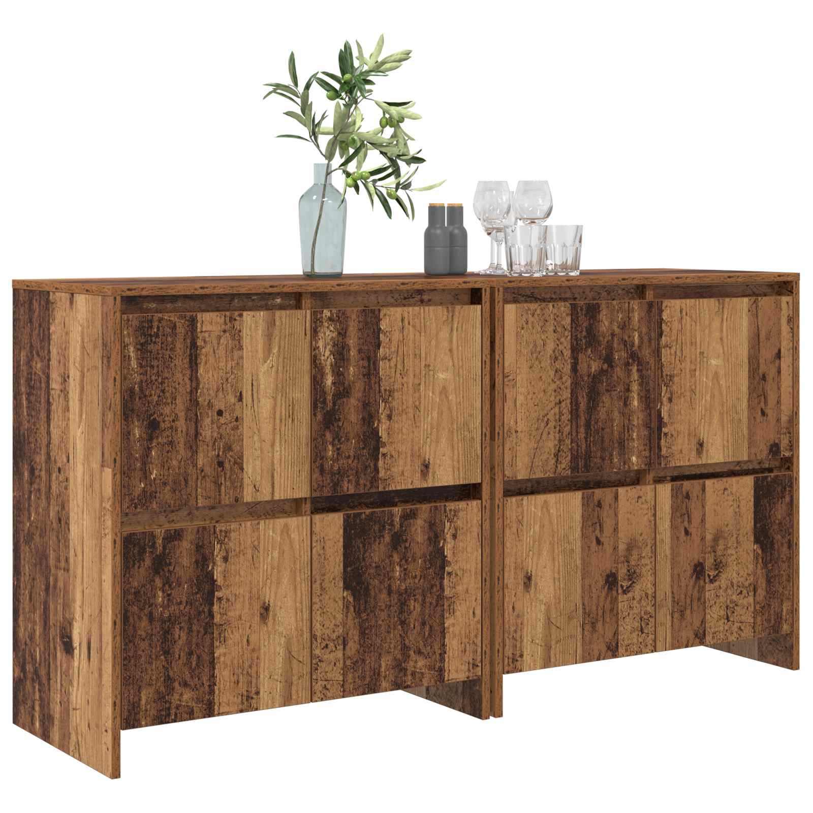 Komode 2 pcs Staro drvo 70 x 41 x 75 cm Konstruirano drvo