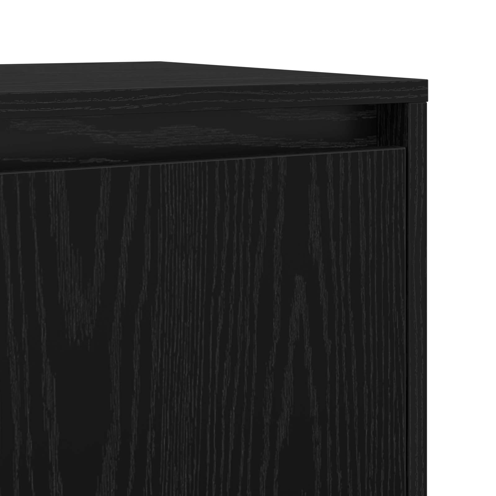 Komode 2 pcs Crni hrast 70 x 41 x 75 cm Konstruirano drvo