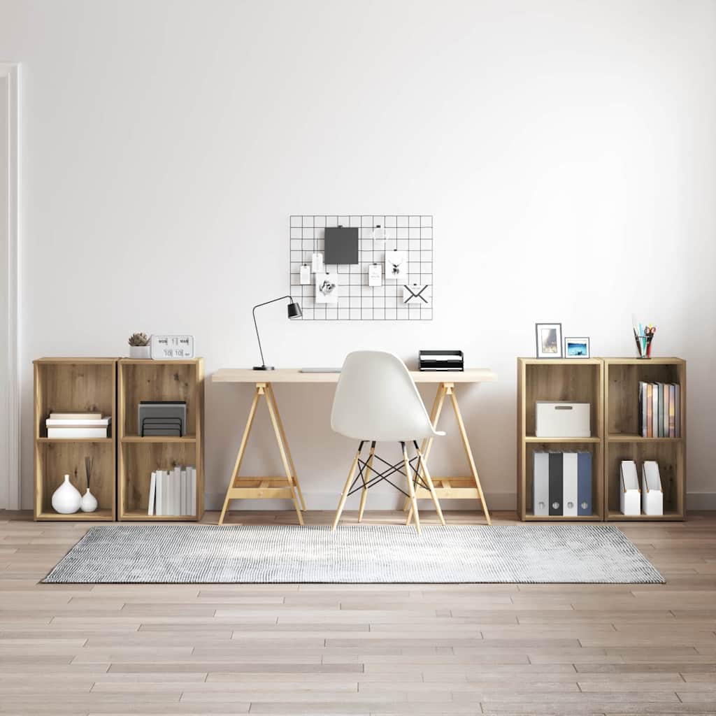 Set TV komoda Zidne 4 pcs Umjetnički hrast 37 x 37 x 72 cm