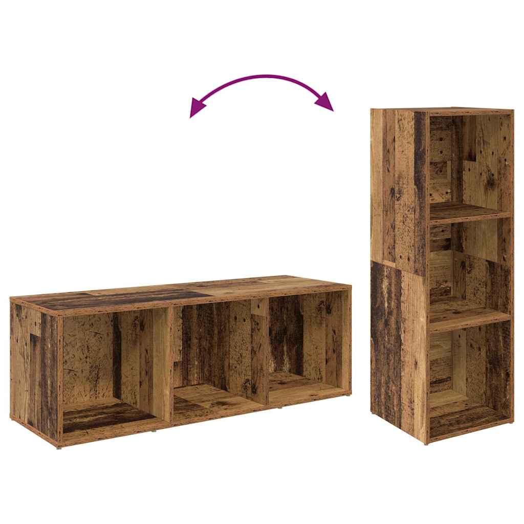 Set TV komoda Zidne 3 pcs Staro drvo 37 x 35 x 107 cm