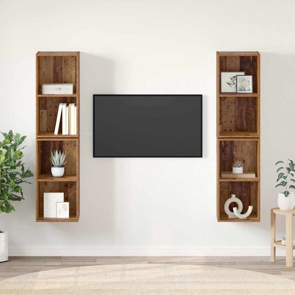 Set TV komoda 4 kom. Staro drvo Konstruirano drvo