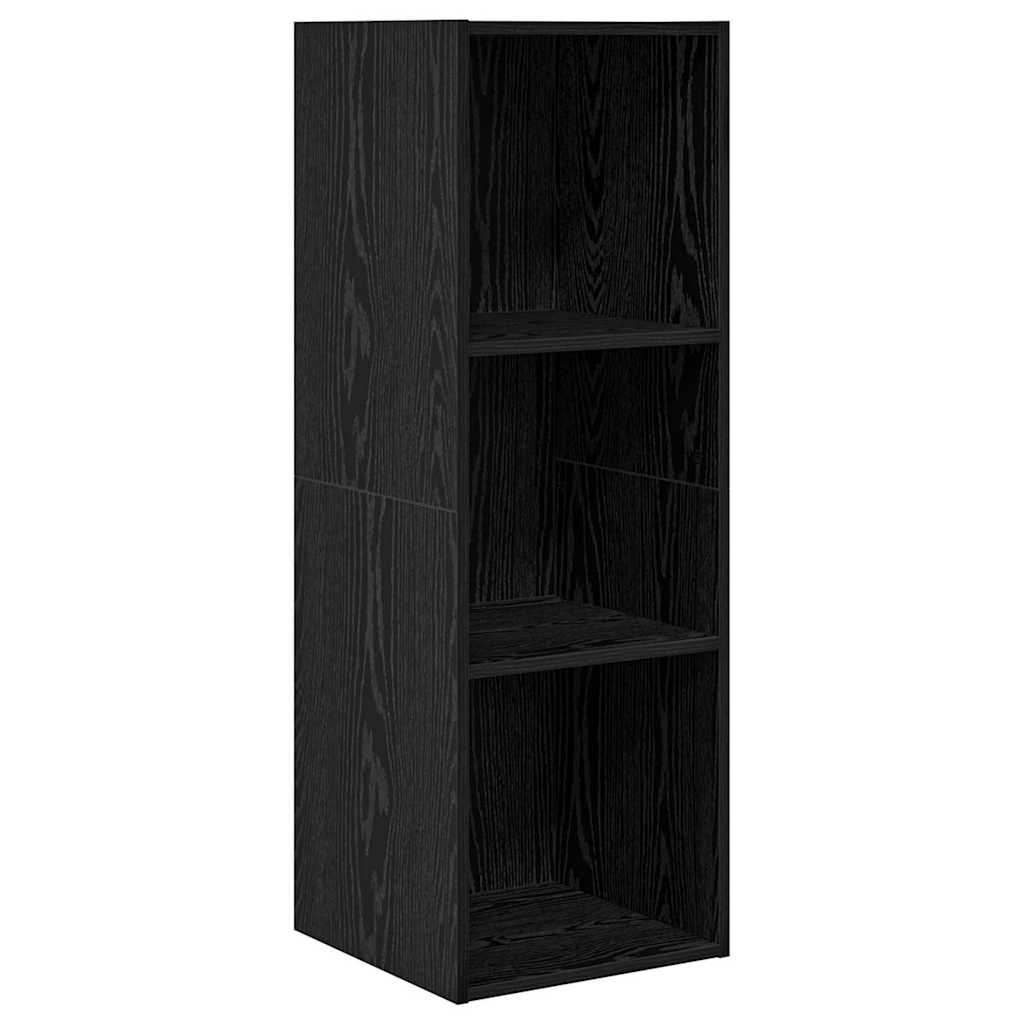 Set TV komoda Zidne 2 pcs Crni hrast 37 x 37 x 107 cm