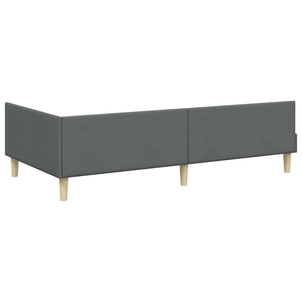 Kutni okvir kreveta Tamno siva 80 x 200 cm tkanina