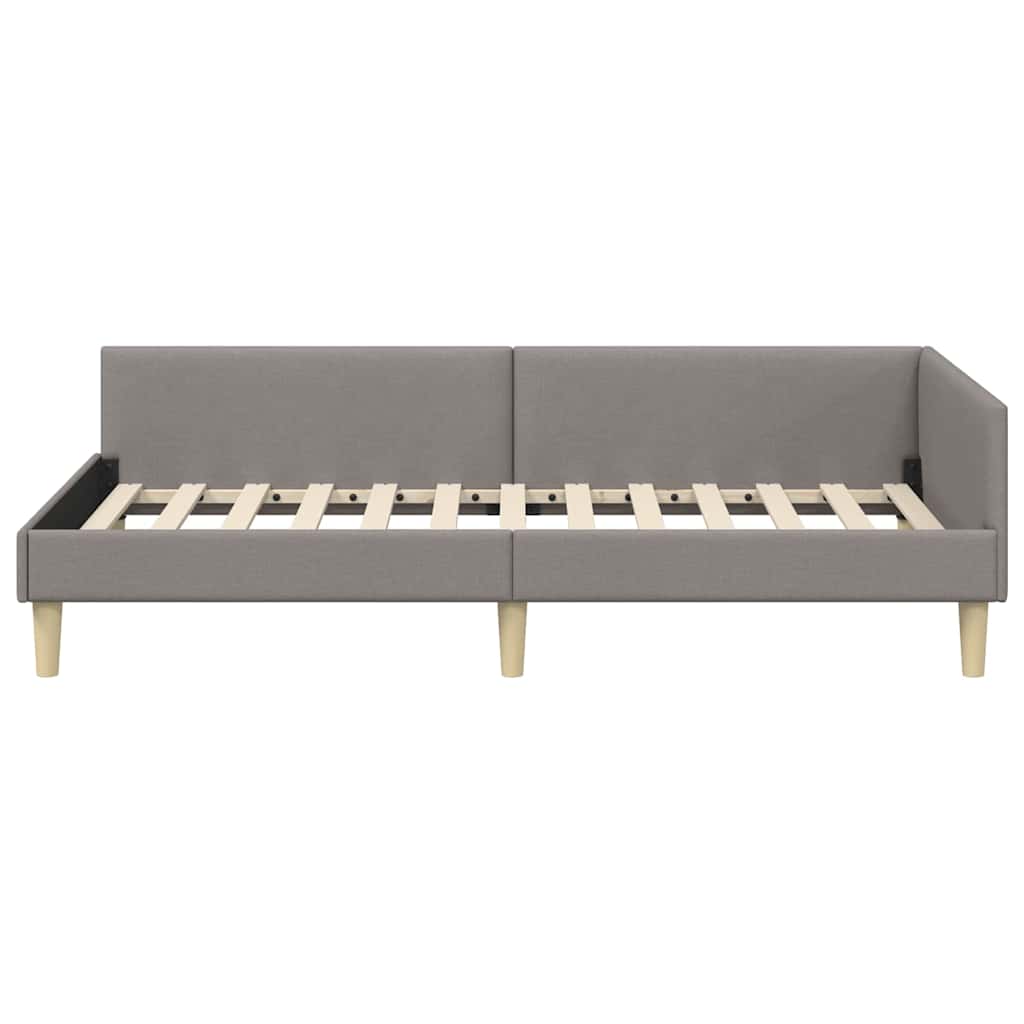 Kutni okvir kreveta Sivo-smeđa 100 x 200 cm tkanina