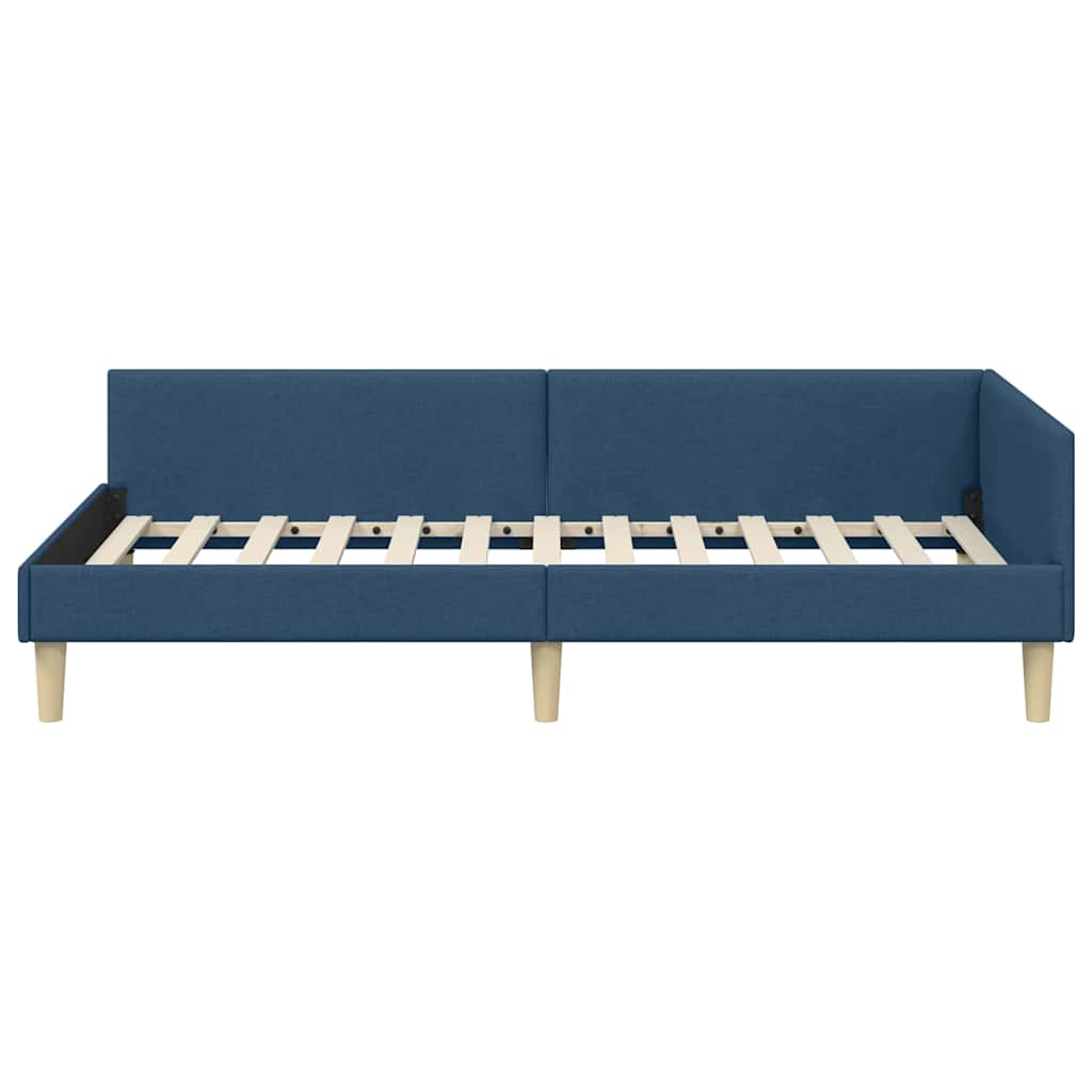 Kutni okvir kreveta Plava 100 x 200 cm tkanina