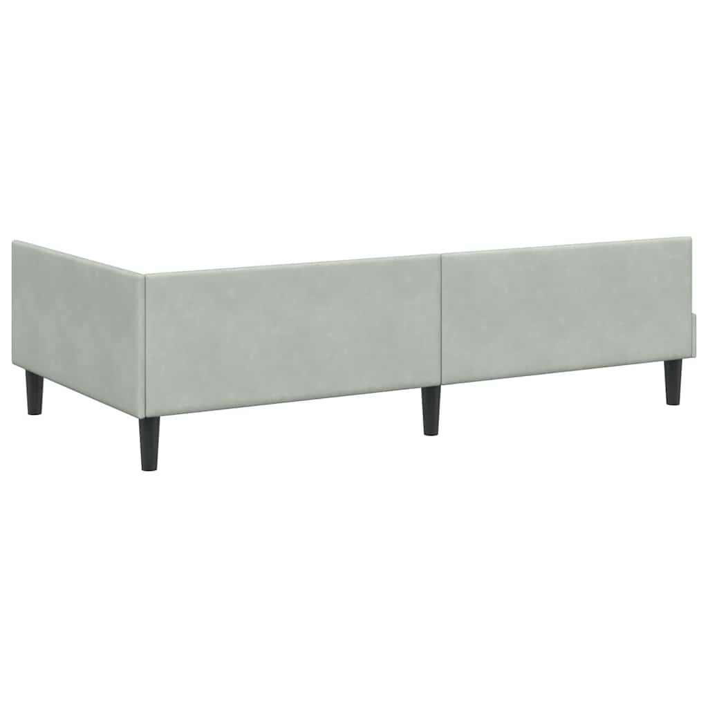 Kutni okvir kreveta Svijetlo siva 80 cm x 200 cm Baršun