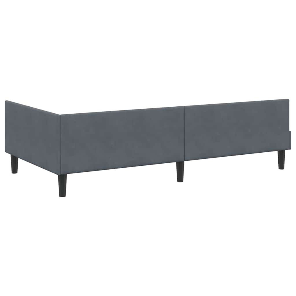 Kutni okvir kreveta Tamno siva 80 cm x 200 cm Baršun
