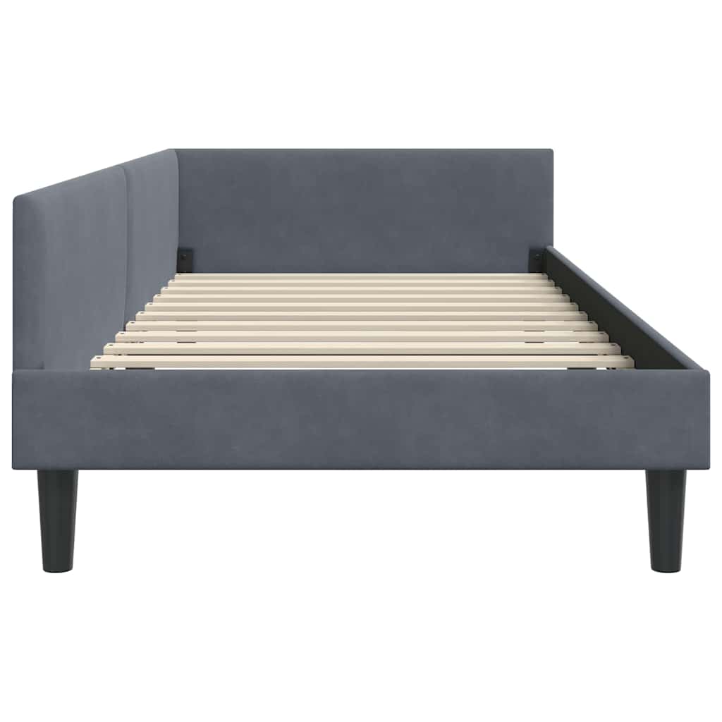 Kutni okvir kreveta Tamno siva 80 cm x 200 cm Baršun