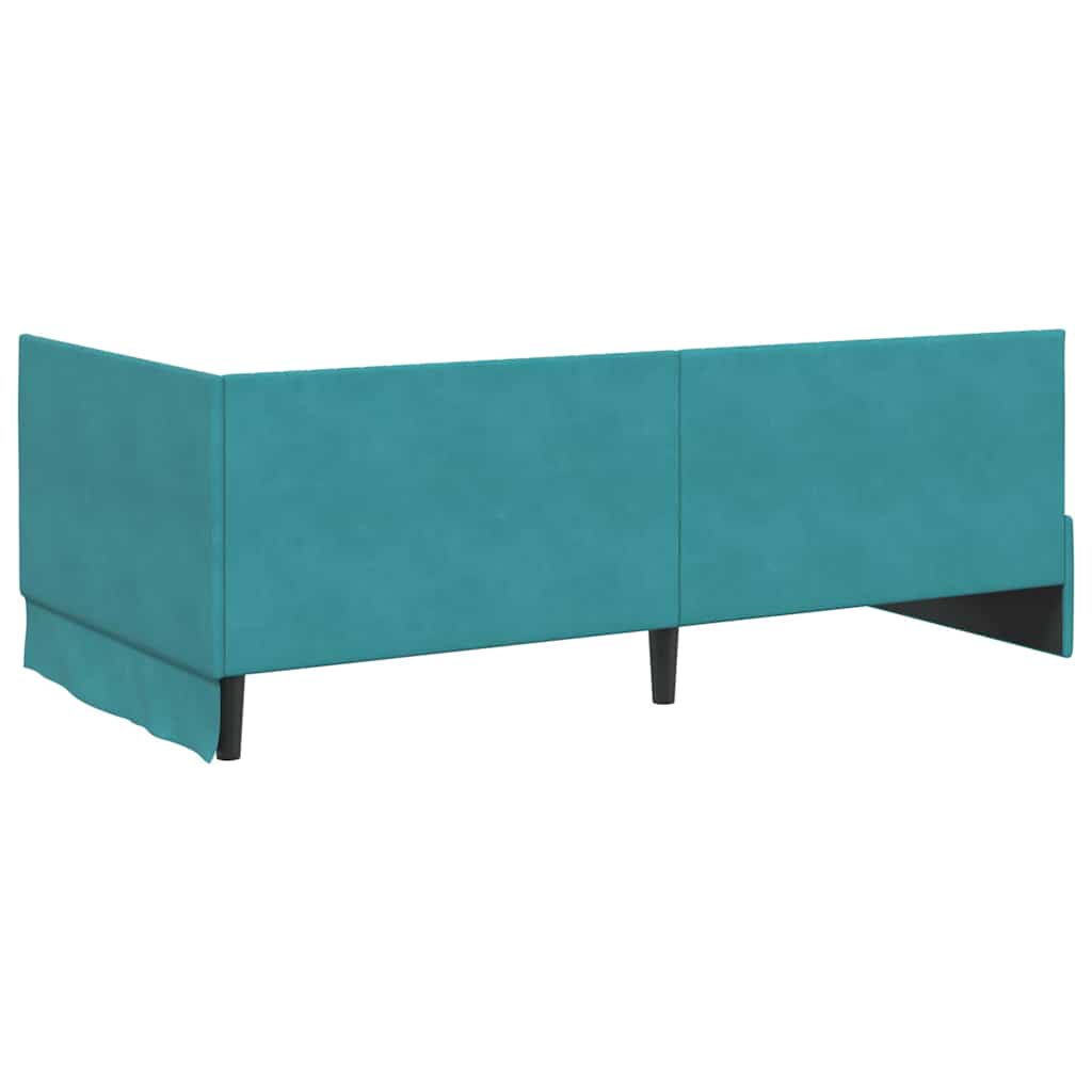 Kutni okvir kreveta Tirkizna 100 cm x 200 cm Baršun