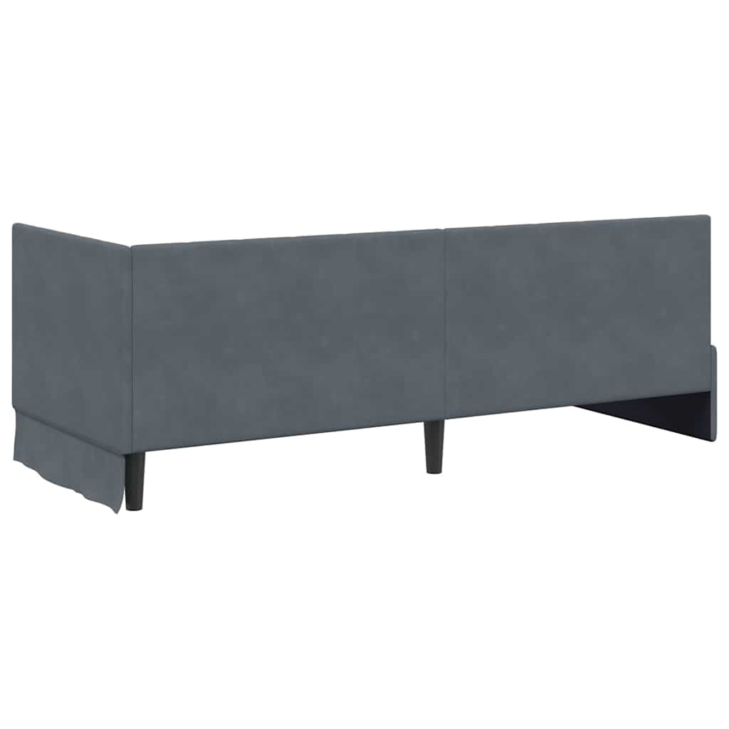 Kutni okvir kreveta Tamno siva 80 cm x 200 cm Baršun