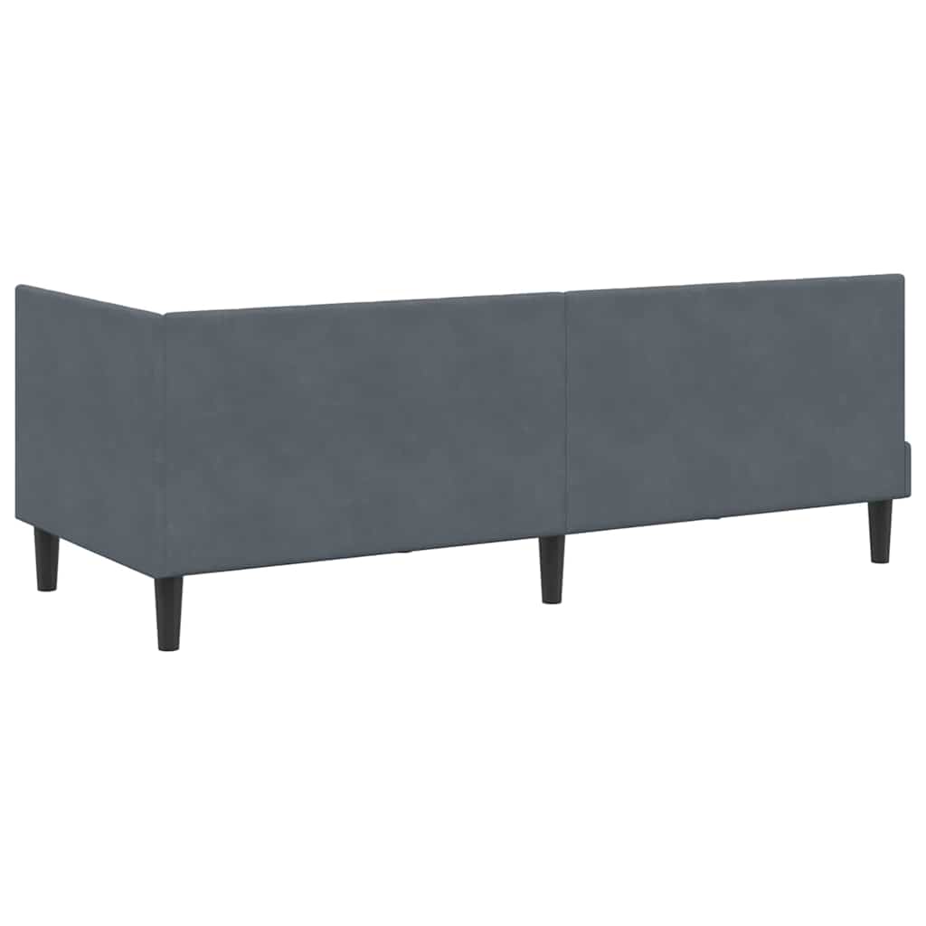 Kutni okvir kreveta Tamno siva 80 cm x 200 cm Baršun