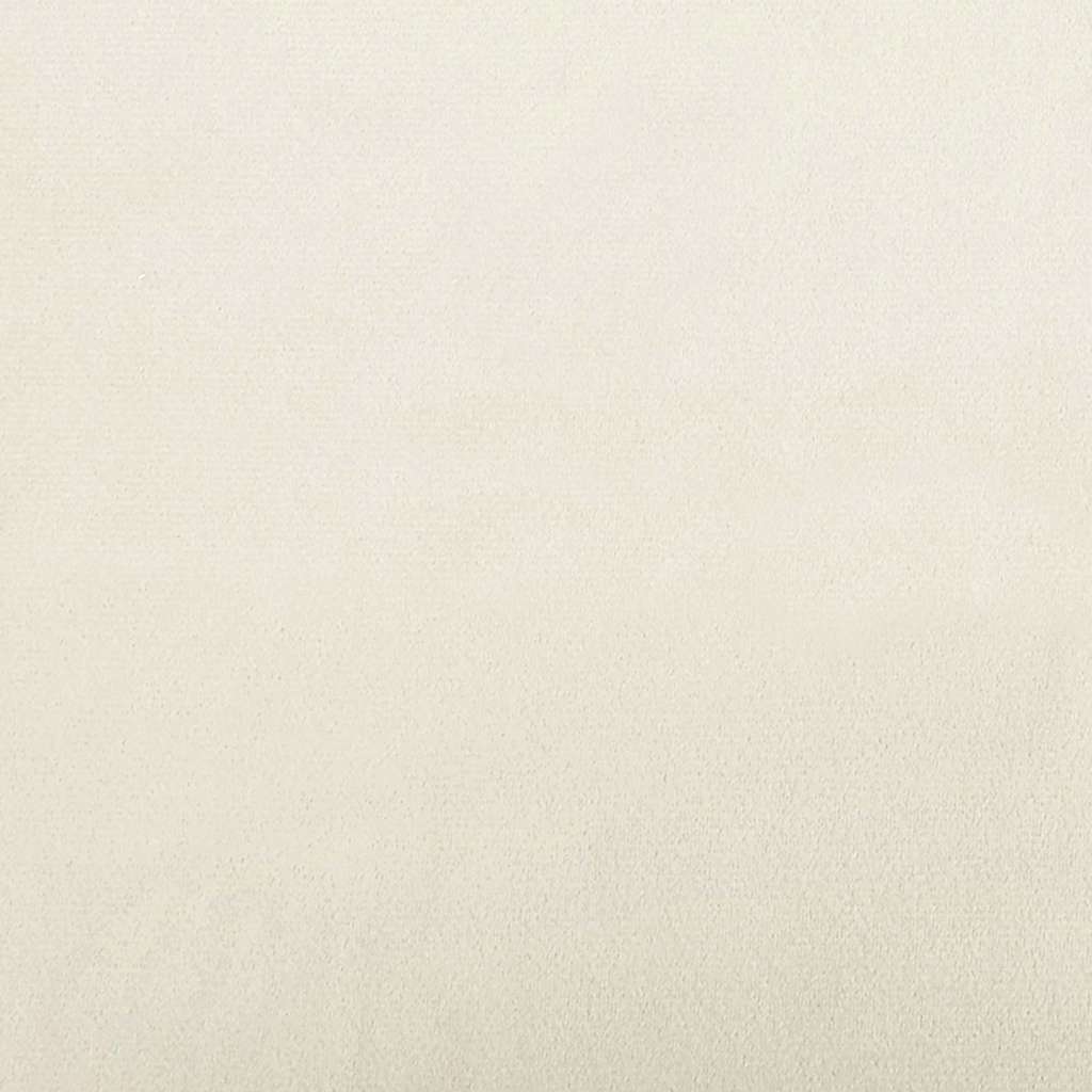 Kutni okvir kreveta s uzglavljem Krema 90 cm x 190 cm Baršun