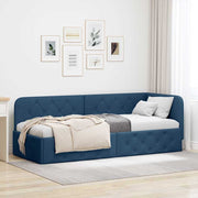 Kutni okvir kreveta Plava 80 x 200 cm tkanina