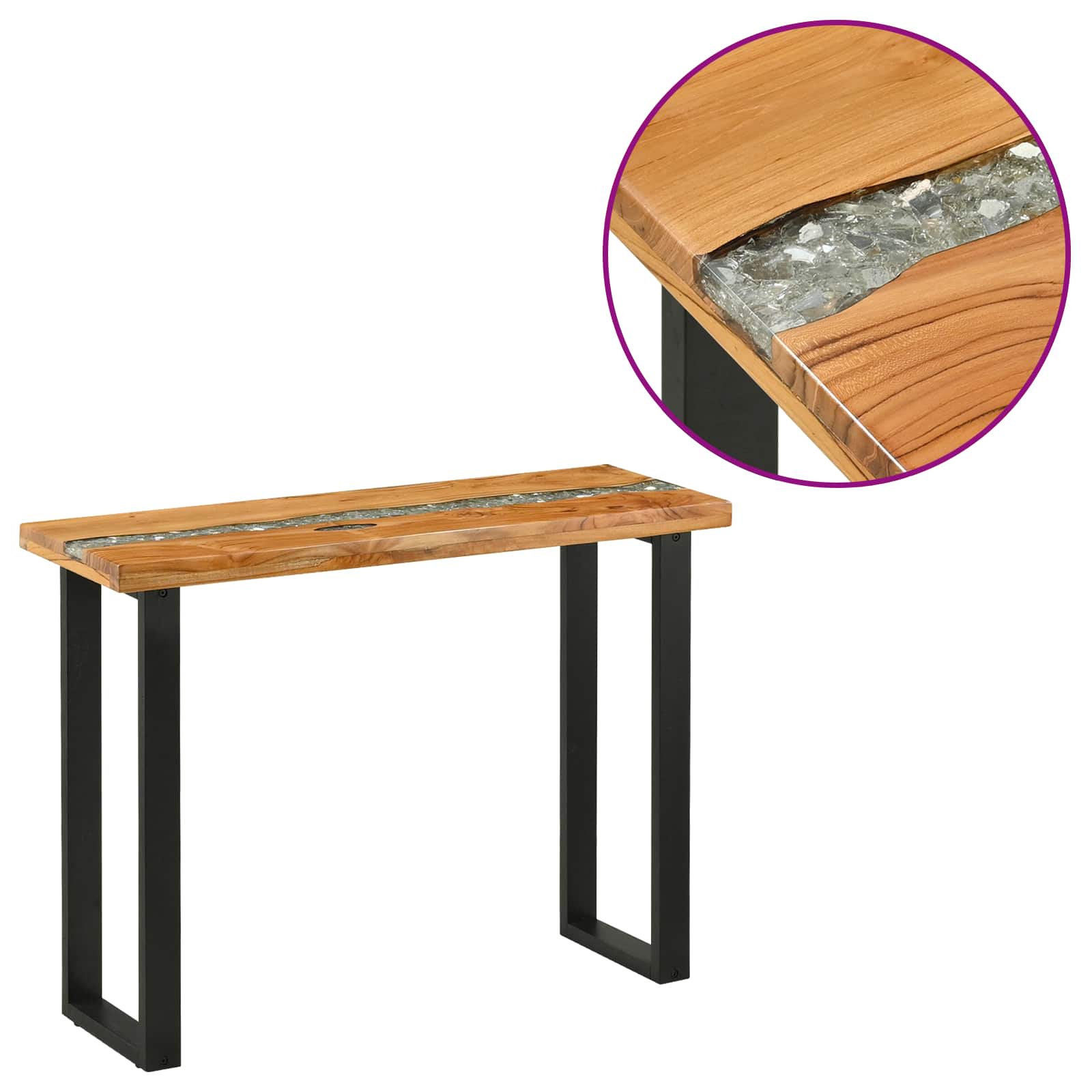 Konzolna stolica Smeđa 100 x 35 x 75 cm Čvrsto teak drvo
