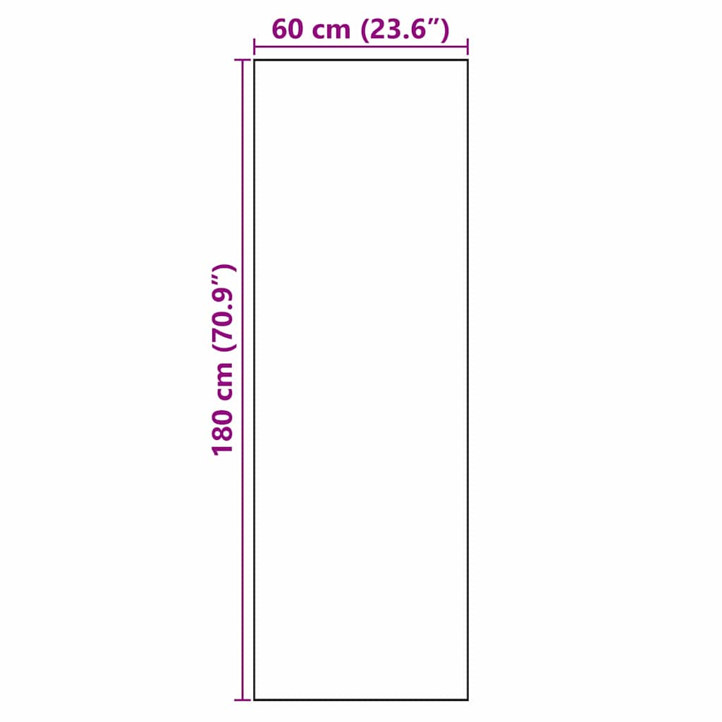 Kuhinjski Tepih Siva 180 x 60 cm Baršun