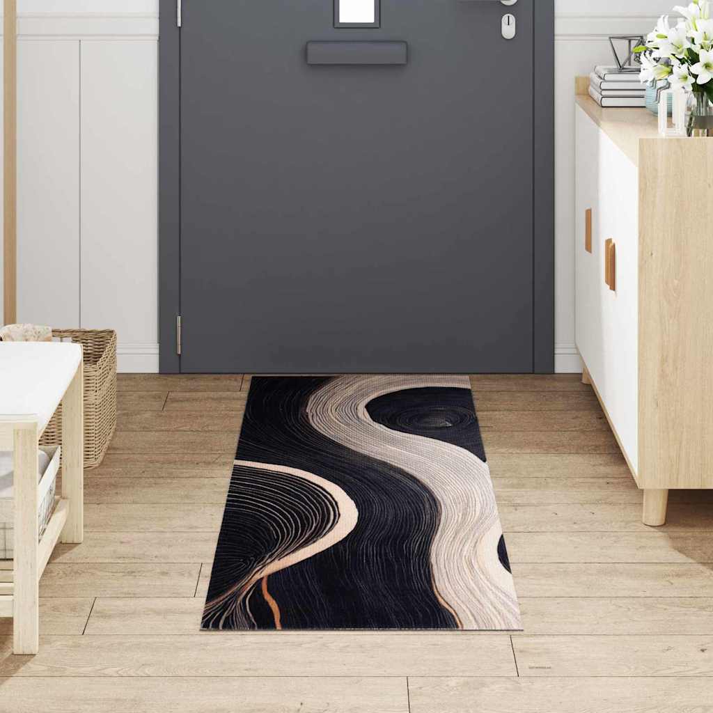 Kuhinjski Tepih Crna 180 x 60 cm Baršun