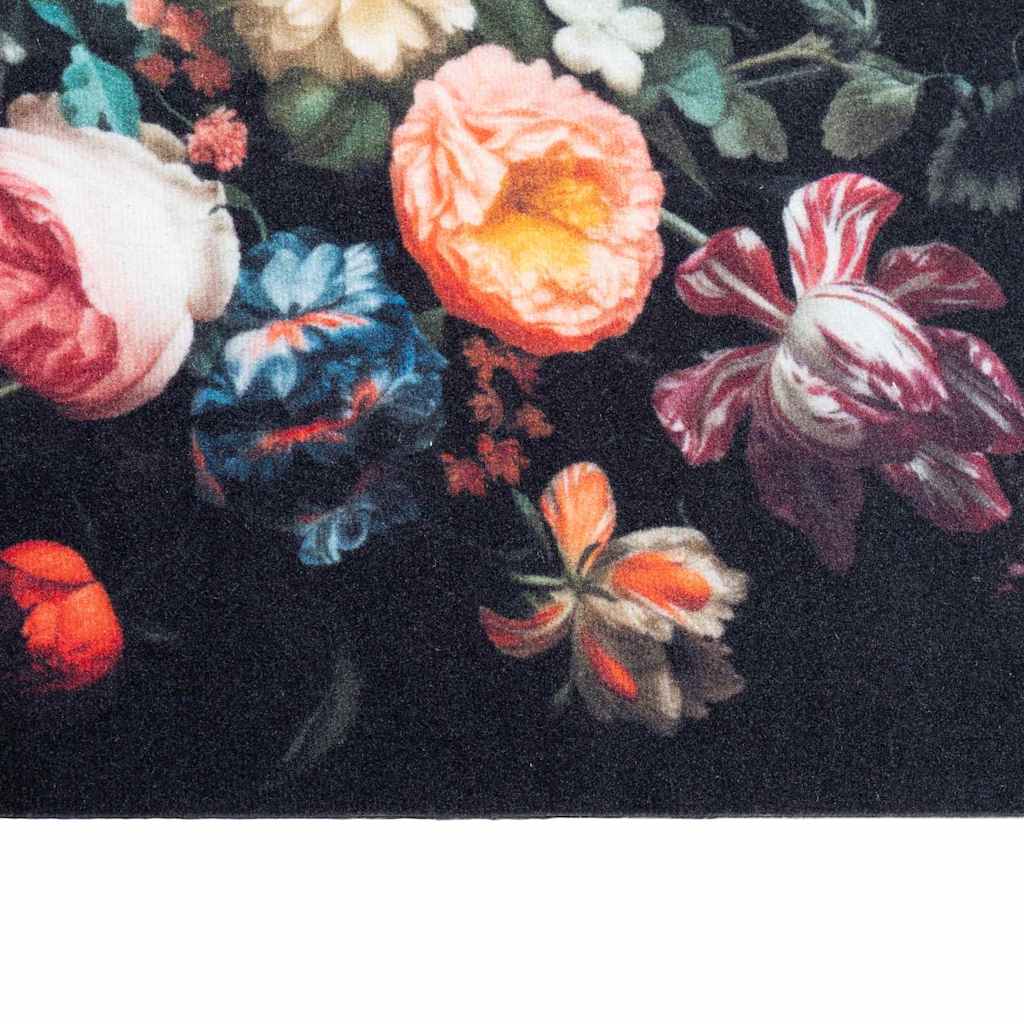 Kuhinjski Tepih Crna 180 x 60 cm Baršun