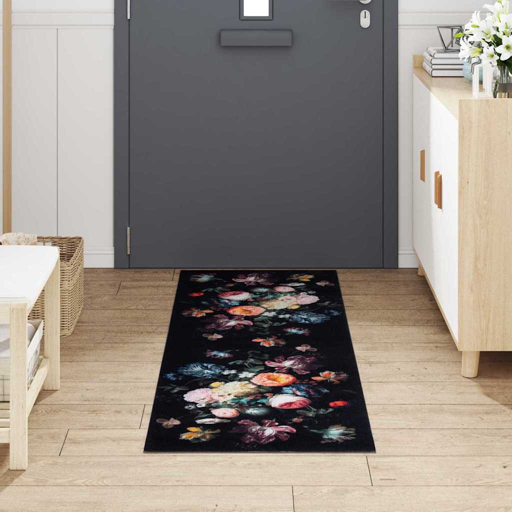 Kuhinjski Tepih Crna 180 x 60 cm Baršun