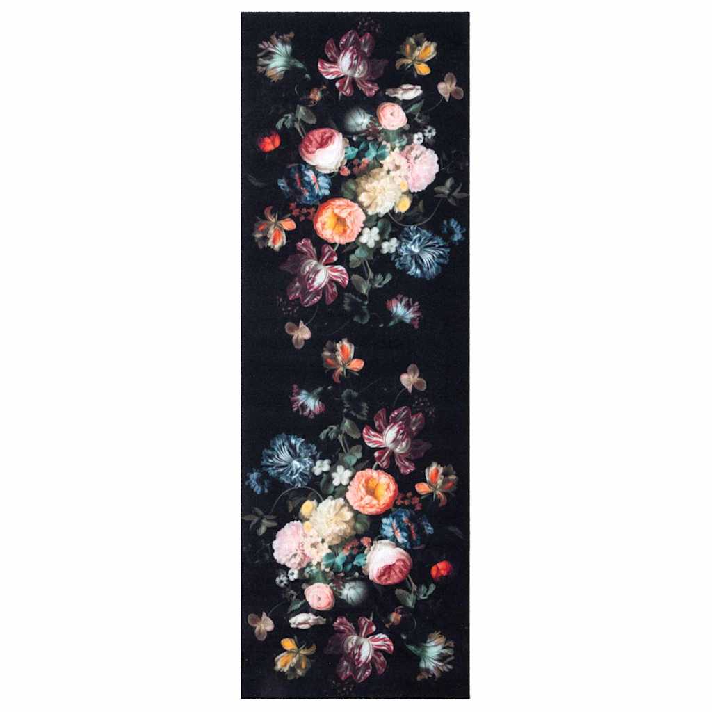 Kuhinjski Tepih Crna 180 x 60 cm Baršun