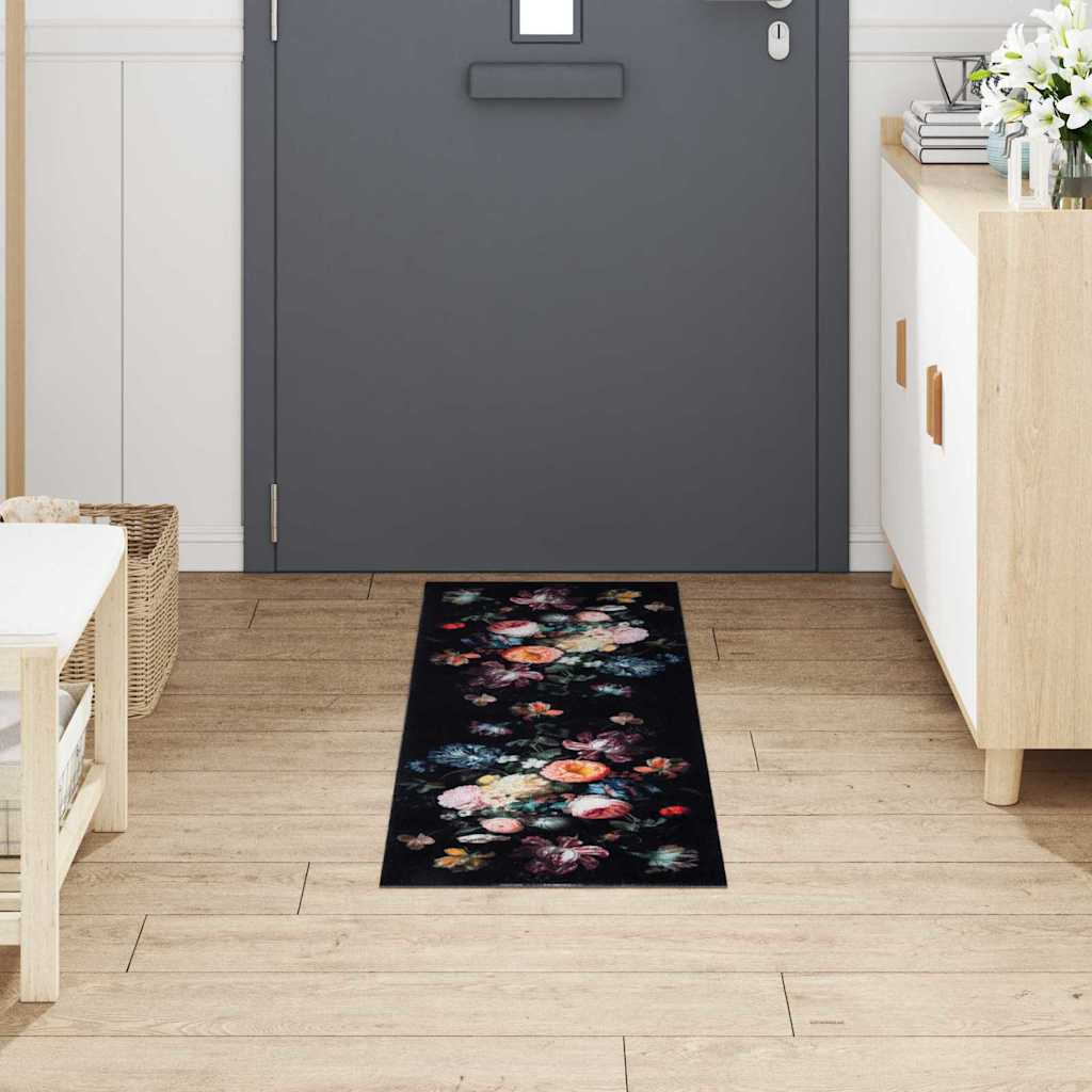 Kuhinjski Tepih Crna 150 x 45 cm Baršun