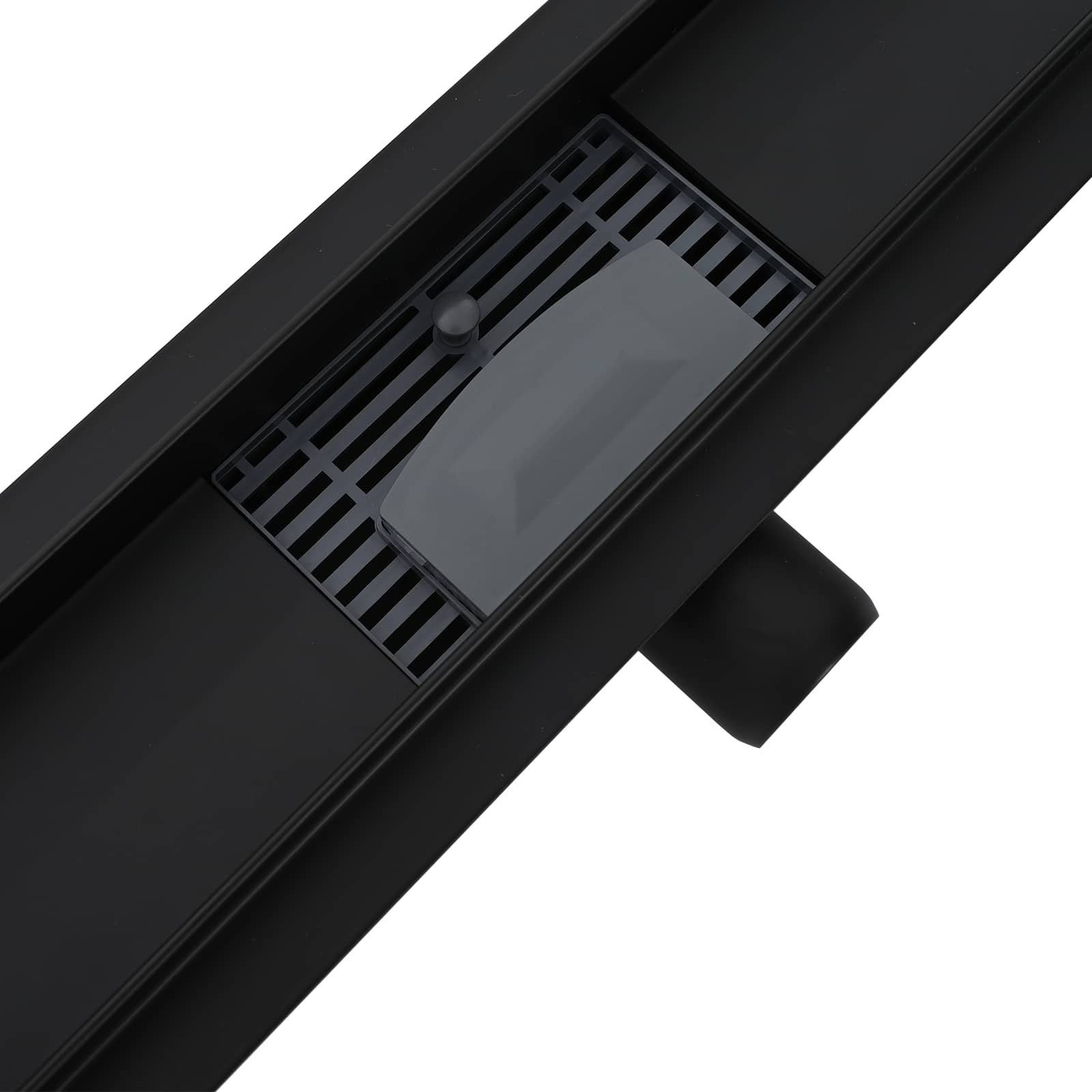 2 u 1 odvod za tuš Crna 60 cm Nehrđajući čelik 304