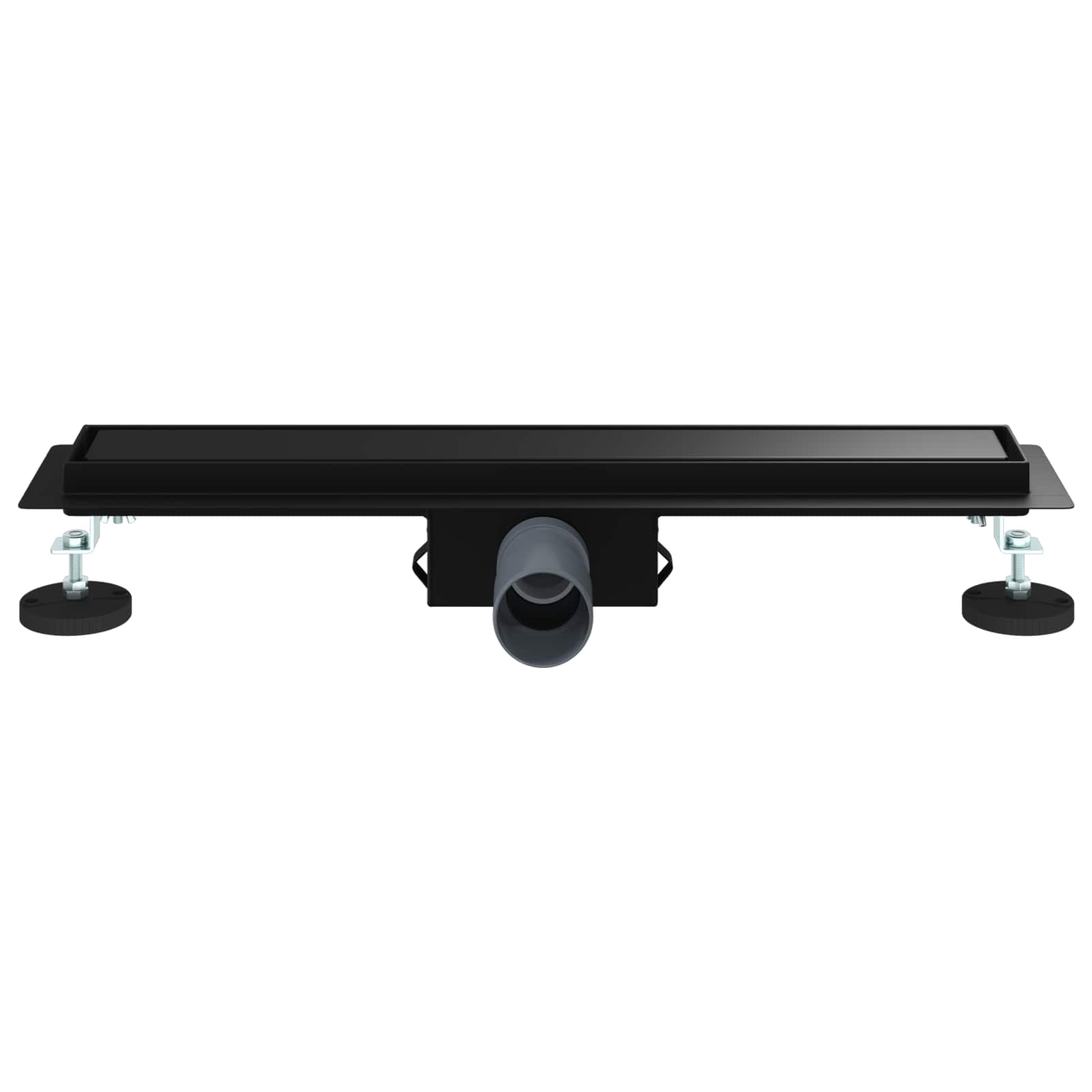 2 u 1 odvod za tuš Crna 60 cm Nehrđajući čelik 304