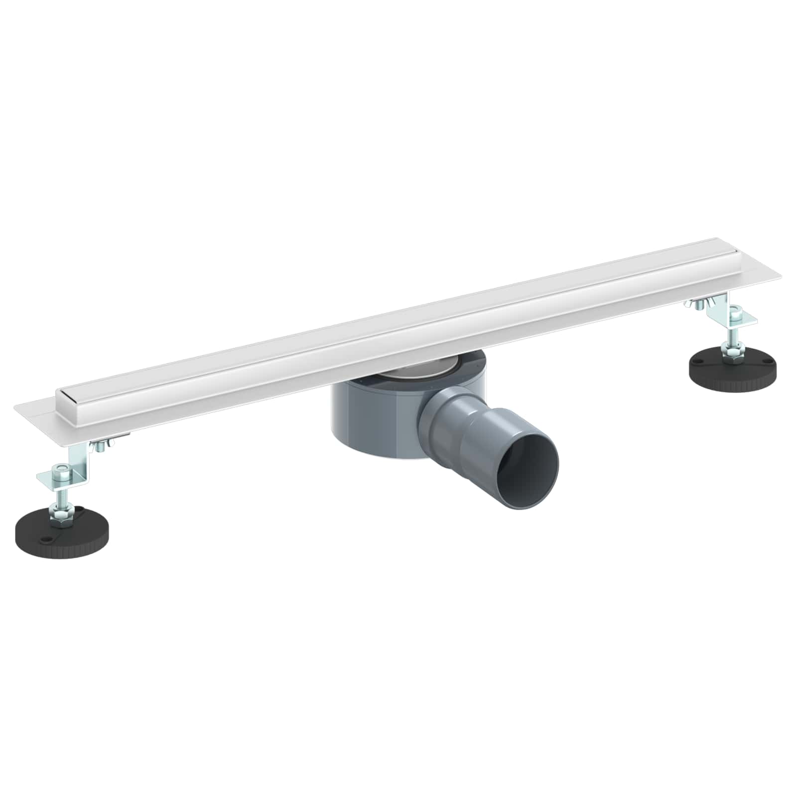 360° Odvod za tuširanje s tankim modelom Srebrno 50 cm