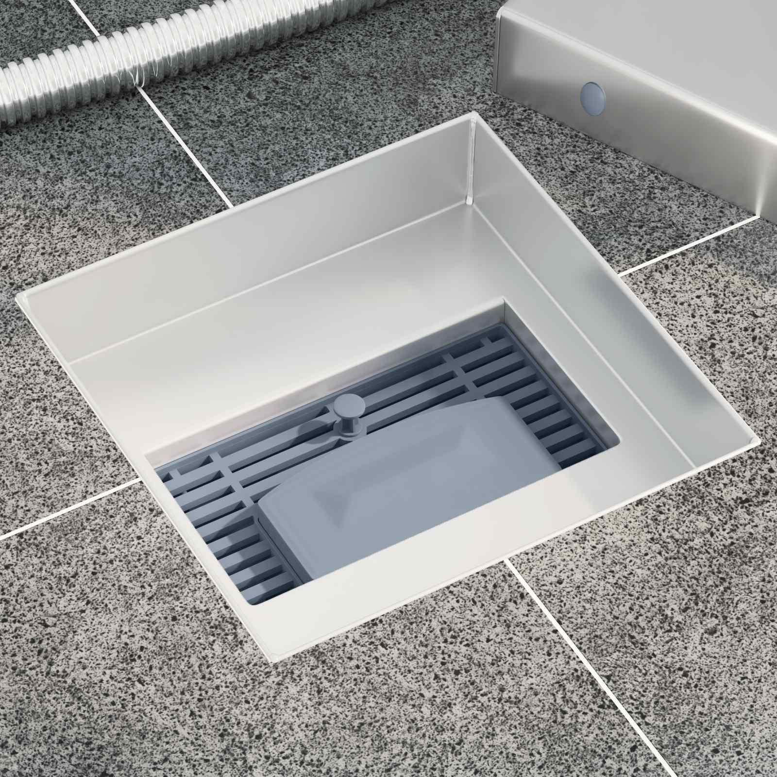 2 u 1 odvod za tuš Srebrno 15 x 15 cm Nehrđajući čelik 304