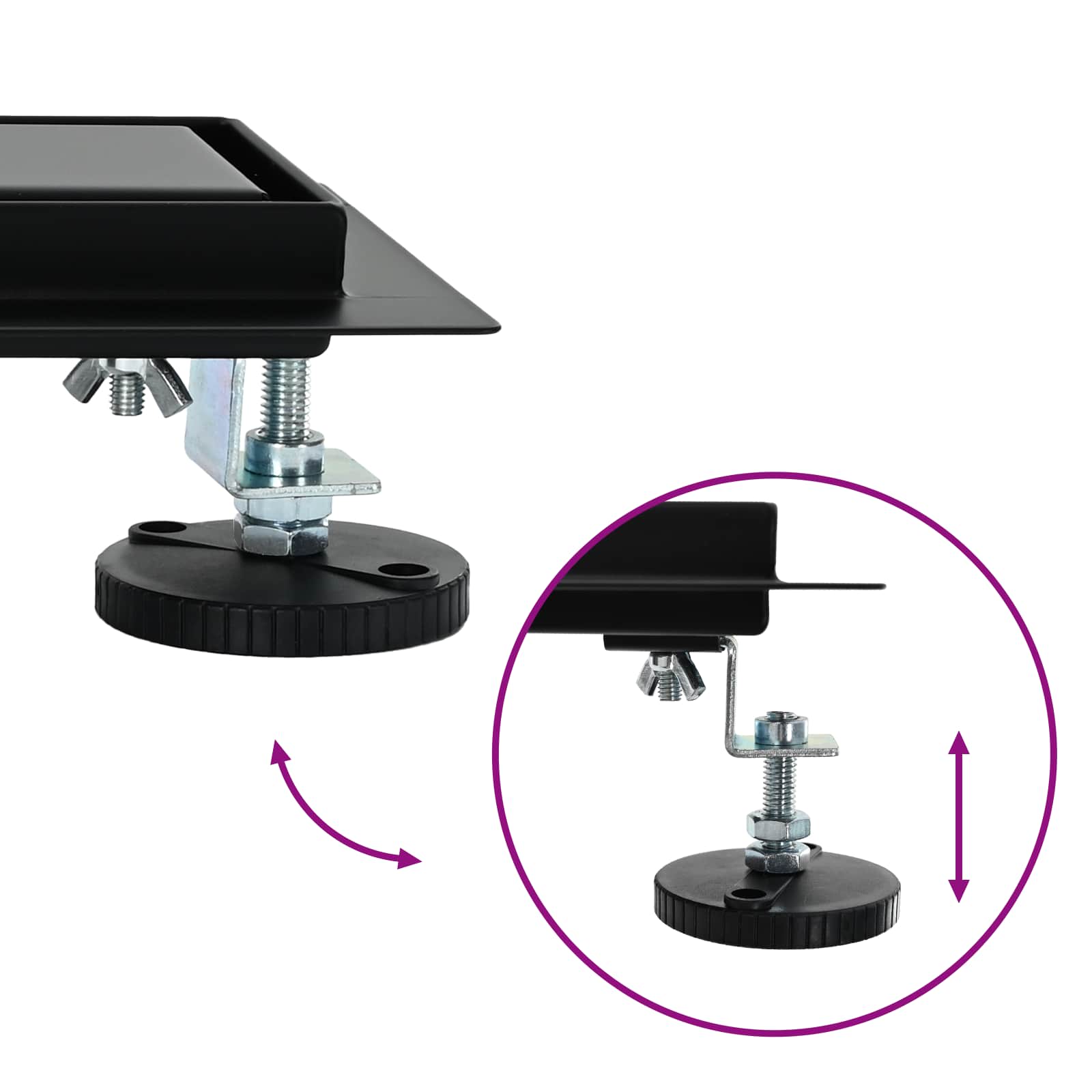 Tuš kanal 2-u-1 sa 360° sifonom Crna 100 cm