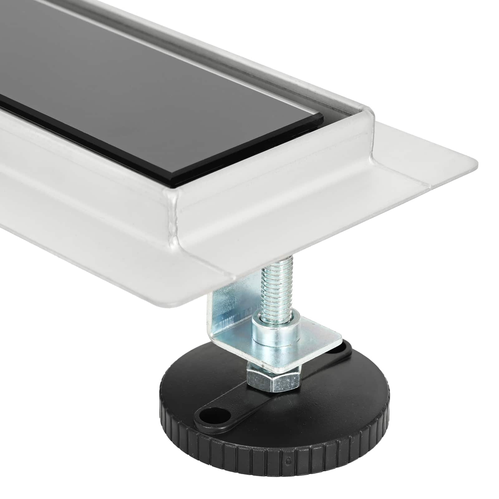 Odvod za tuš s staklenim poklopcem i 360° sifonom Crna 90 cm