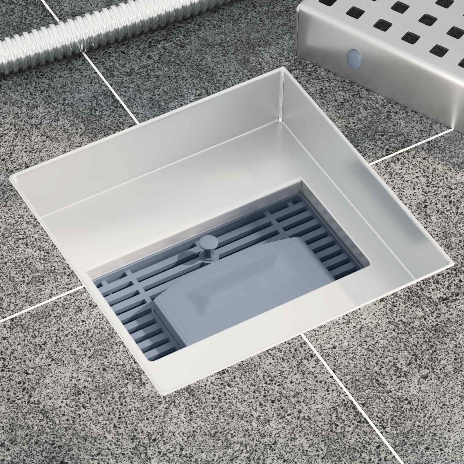 Tušni odvod s točkicama Srebrno 15 x 15 cm Nehrđajući čelik 304