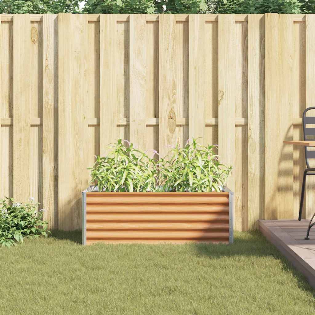 Povišena vrtna gredica 98 x 50 x 36 cm Cinkani čelik