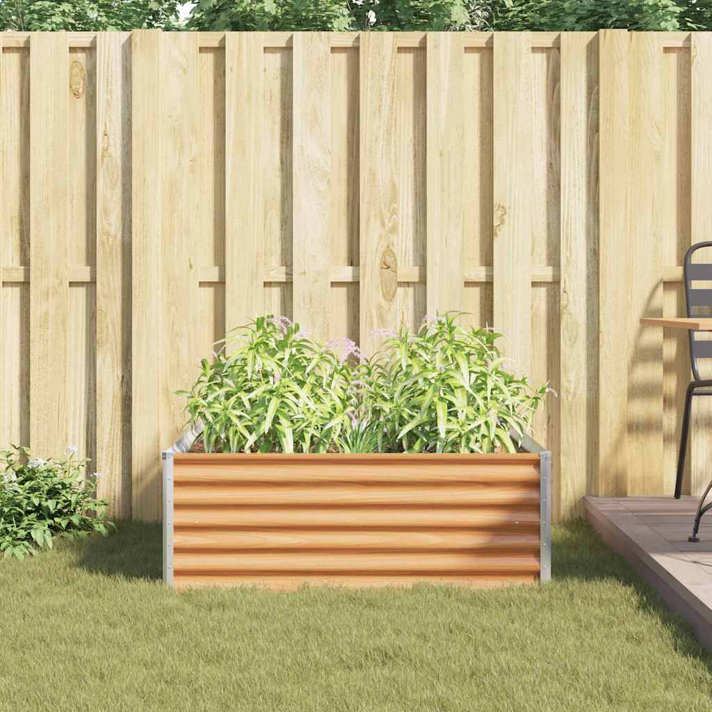 Povišena vrtna gredica 98 x 100 x 36 cm Cinkani čelik