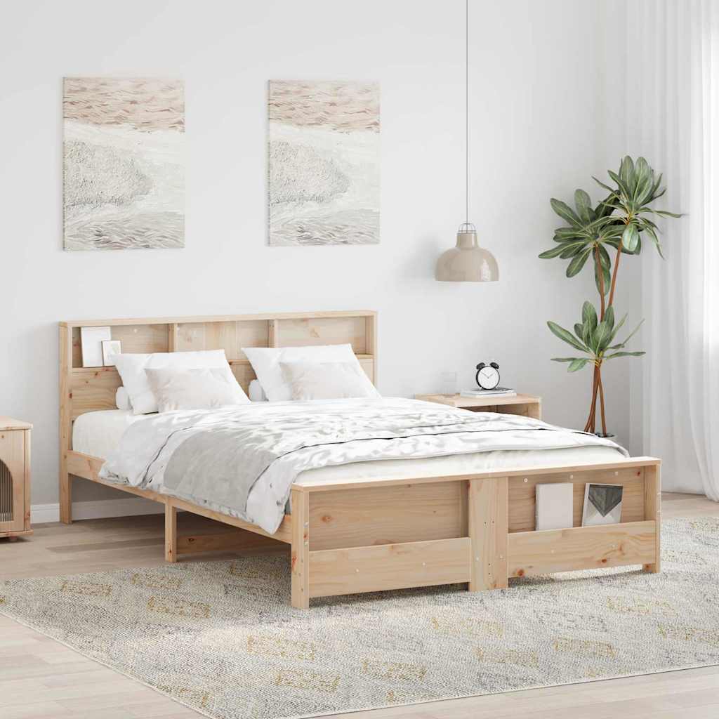 Krevetna konstrukcija Smeđa 140 x 200 cm Konstruirano drvo