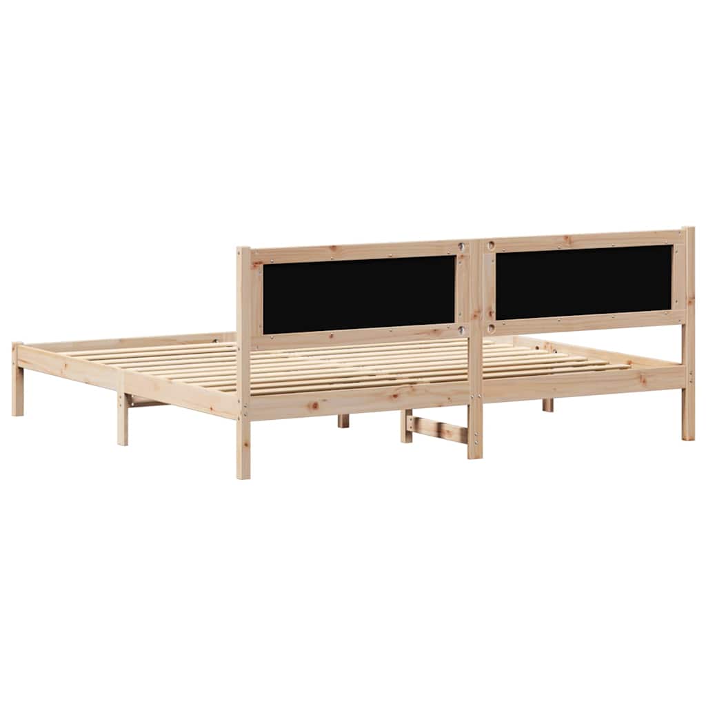 Krevetna konstrukcija s uzglavljem Sivo-smeđa 200 x 200 cm