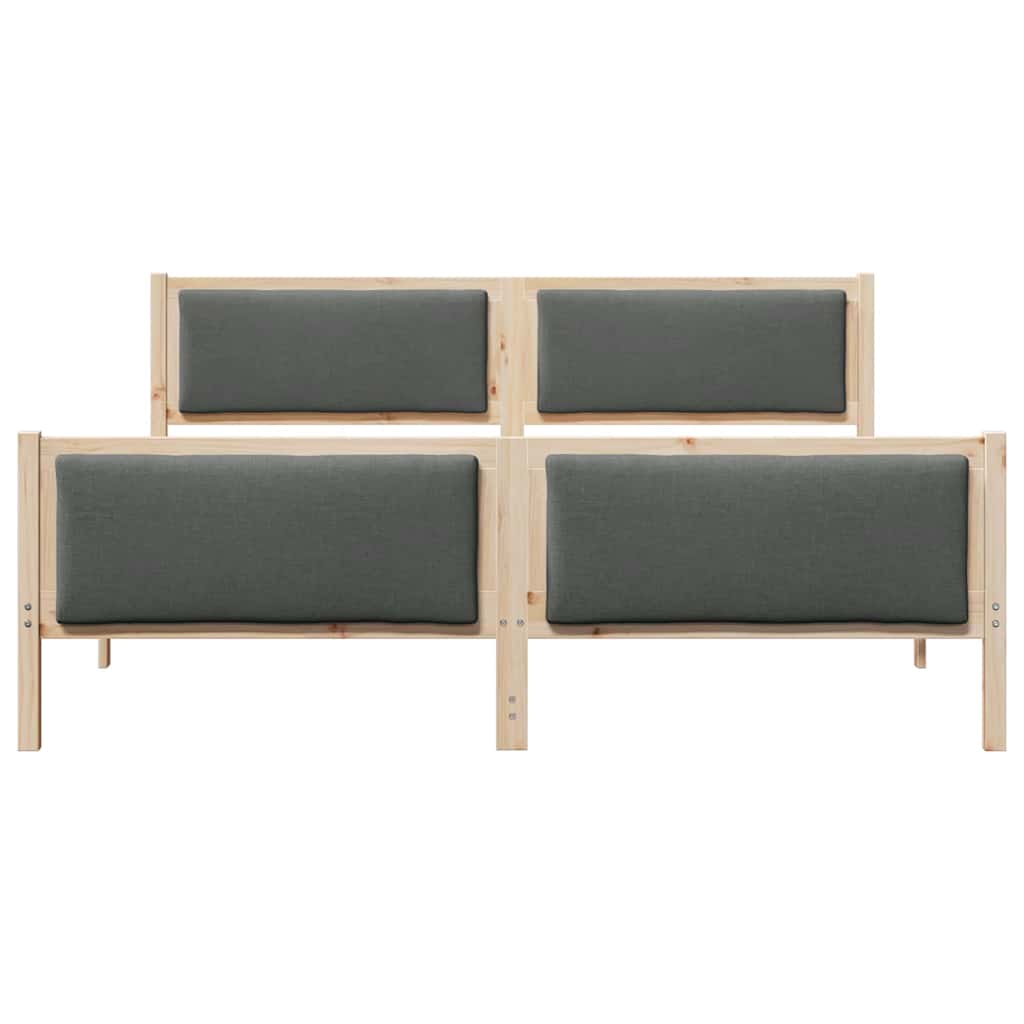 Krevetna konstrukcija Tamno siva 200 x 200 cm tkanina
