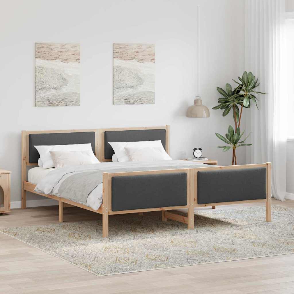Krevetna konstrukcija Tamno siva 180 x 200 cm tkanina