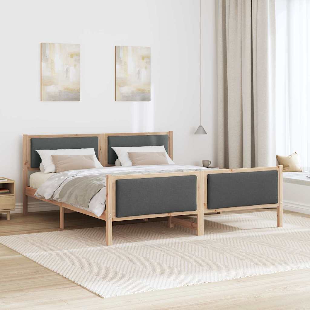 Krevetna konstrukcija Tamno siva 180 x 200 cm tkanina