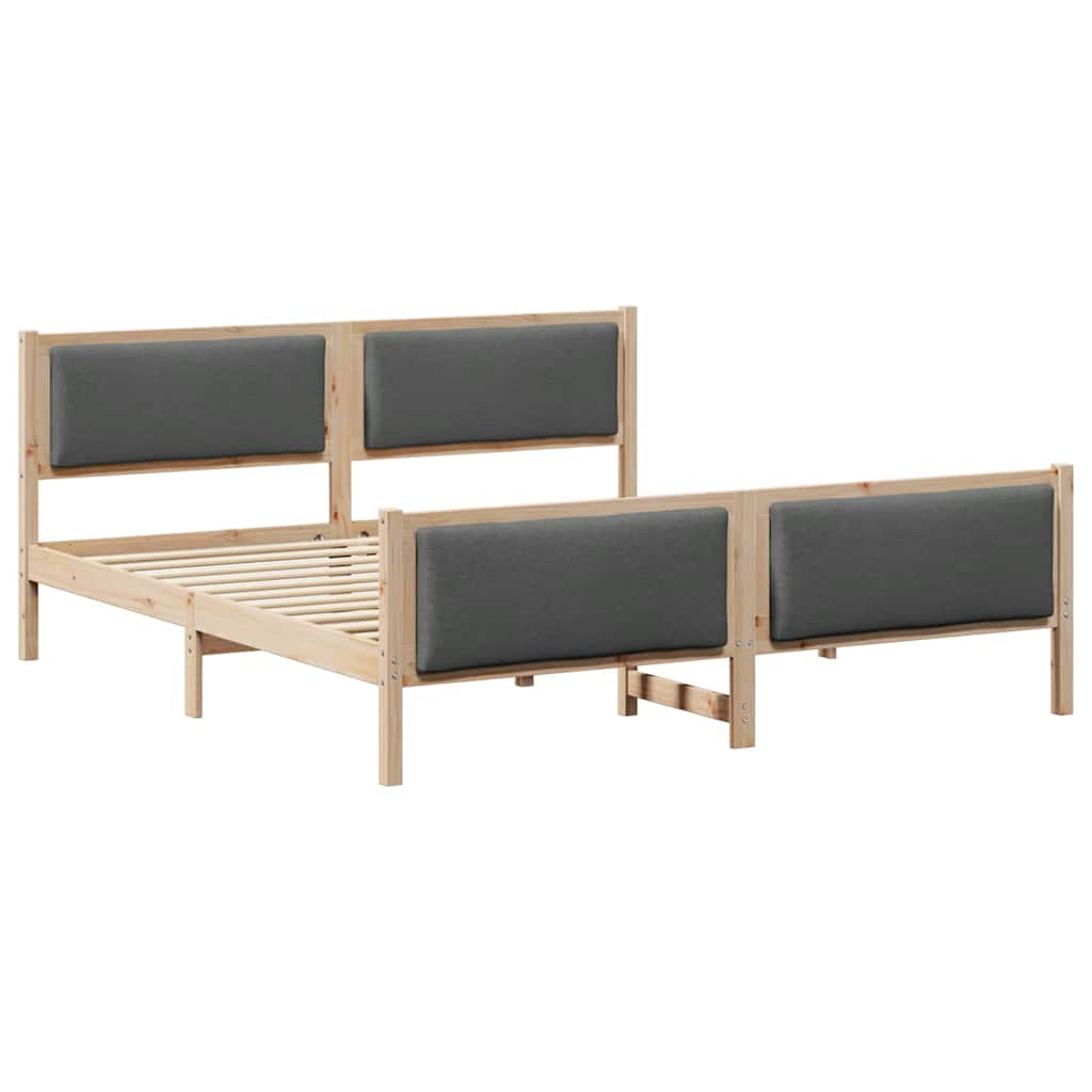 Krevetna konstrukcija Tamno siva 180 x 200 cm tkanina