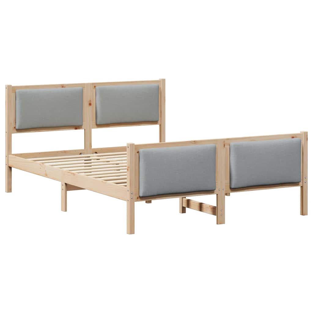 Krevetna konstrukcija Svijetlo siva 160 x 200 cm tkanina
