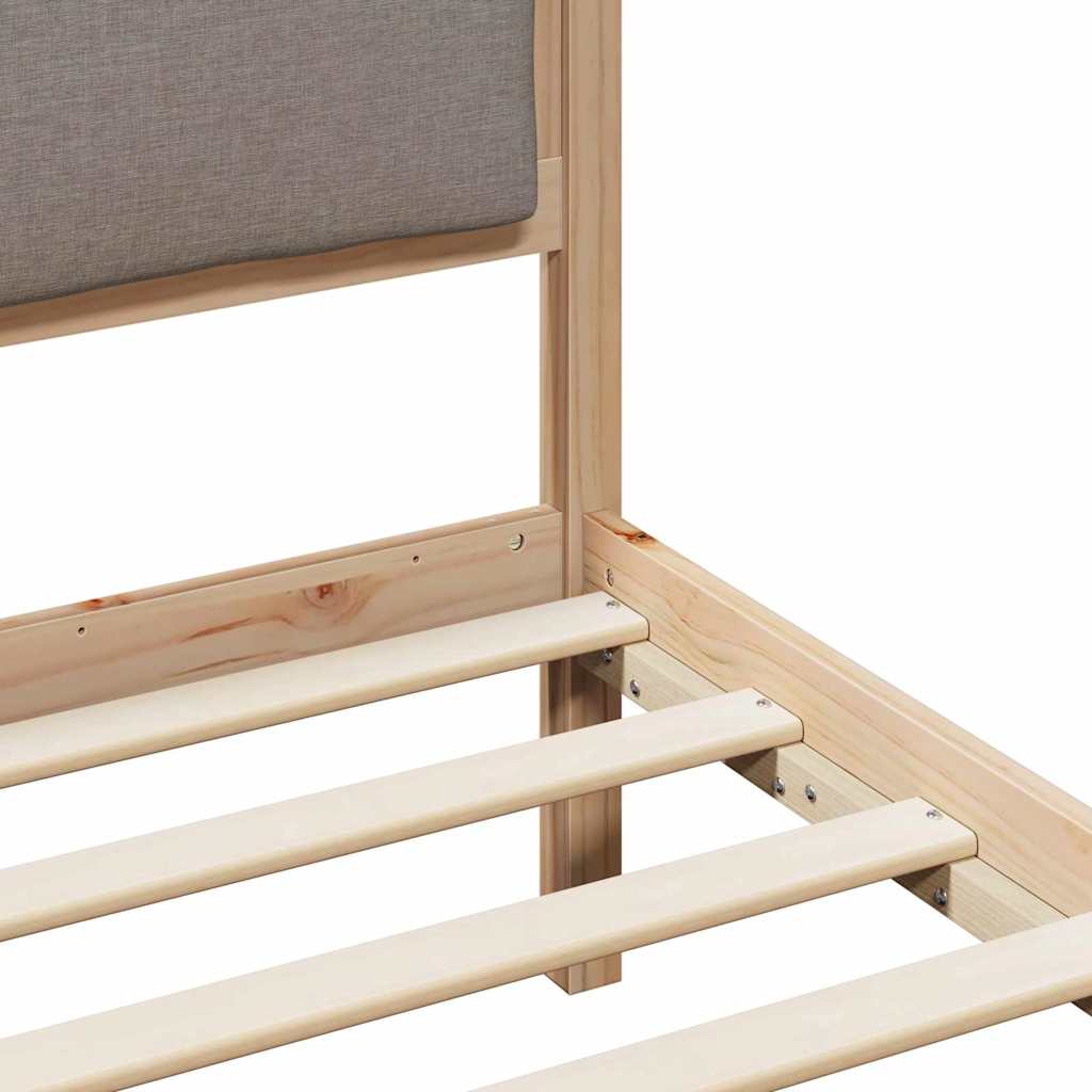 Krevetna konstrukcija Sivo-smeđa 160 x 200 cm tkanina